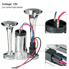 ST-1018S 600DB Double-tube Metal Conjoined Electric Pump Car Horn with Relay, ST-1018S