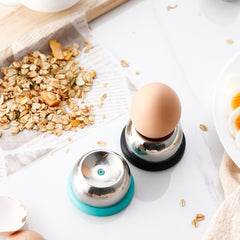 304 Stainless Steel Needle Egg Machine Boiled Egg Puncher Thorn Egg Machine, Sky Blue, Black