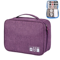Multifunctional Cationic Digital U Disk Data Cable Storage Bag, a15 Wine Red, a15 Navy, a15 Blue, a15 Purple, a15 Grey