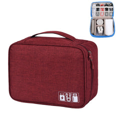 Multifunctional Cationic Digital U Disk Data Cable Storage Bag, a15 Wine Red, a15 Navy, a15 Blue, a15 Purple, a15 Grey
