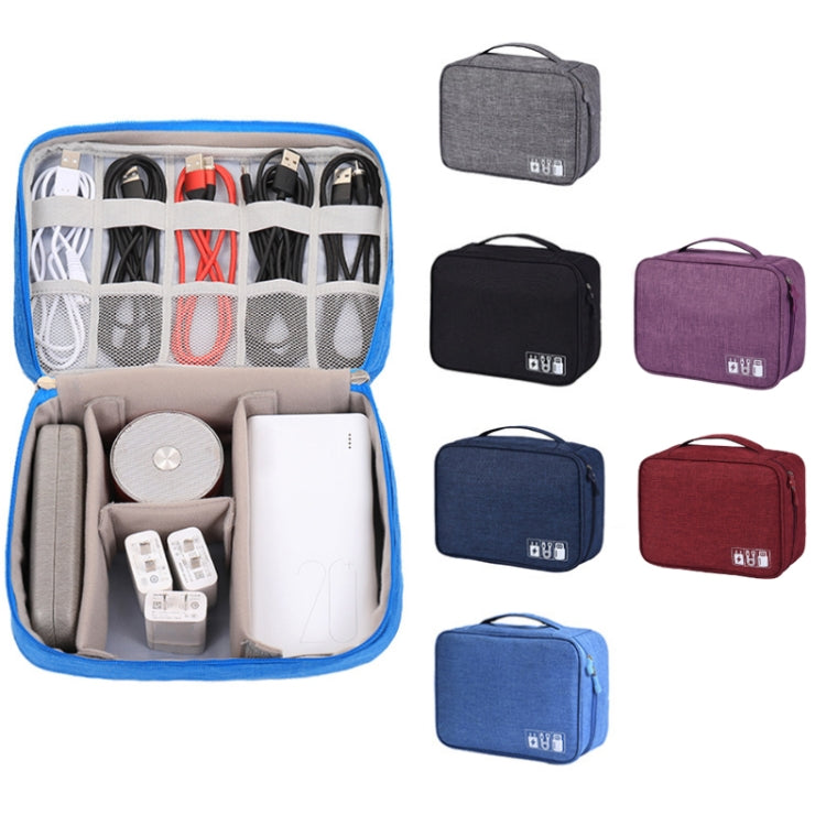 Multifunctional Cationic Digital U Disk Data Cable Storage Bag, a15 Wine Red, a15 Navy, a15 Blue, a15 Purple, a15 Grey