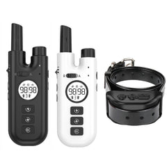 Intelligent Remote Control Dog Trainer Automatic Barking Stop Collar, Collar Black, Collar White