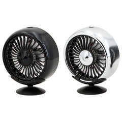 F102 Vehicle Dashboard Multi-function USB Colorful Lights Fan, Black, Silver