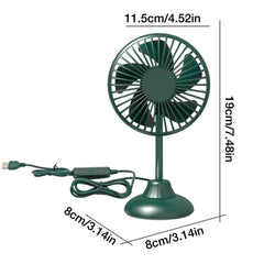 F502 Mini Hose Small Fan Car USB Fan, Green, Black