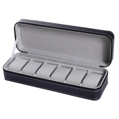6 Bit Zipper Watch Box Storage Display Box PU Zipper Bag Watch Box, 6 Bit