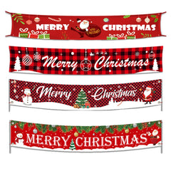 Christmas Ornaments Letters Banner Festive Party Scene Arrangement Props,Size:300 x 50cm, 001, 002, 006, 021
