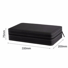 12 Bit Zipper Watch Box Storage Display Box PU Zipper Bag Watch Box, 12 Bit