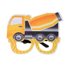 3 PCS Children Birthday Party Funny Glasses Photo Props, Logging Truck, Forklift, Tanker Truck, Small Crane, Bulldozer, Engineering Cap, Expel Soil Machine, Dump Truck, Excavator, Grinder, Screw Machine, Crane, Bus, Red Excavator, Orange Bulldozer     ...
