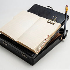 Writer Messenger Wooden Box Walnut Briefcase, Black, Green