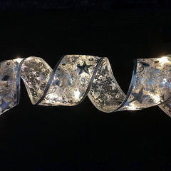 Christmas LED Lights Bronzing Double Ribbon String Lights, 1m, 2m, 4m
