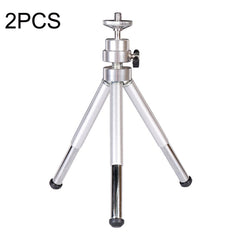 2PCS Projector Phone Stand Desktop Portable Telescopic Mini Metal Tripod, Style:, 2 Sections (Black), 2 Sections (Silver), 3 Sections (Black), 3 Sections (Silver)