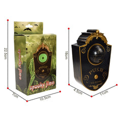 Halloween One-eyed Doorbell Glowing Horror Sound Decoration Pendant, Black, White, Green Eye Spider, Red Eye Spider