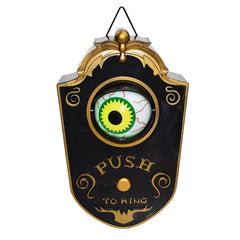 Halloween One-eyed Doorbell Glowing Horror Sound Decoration Pendant, Black, White, Green Eye Spider, Red Eye Spider
