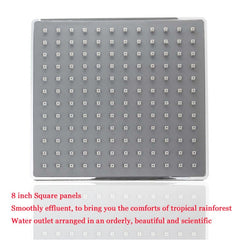 Bathroom 8 inch Square Electroplating Top Shower Head, 8 inch