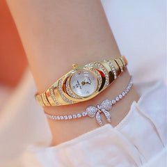 BS Bee Sister  FA1540  Ladies Oval Small Chain Watch with Diamonds, Silver, Gold, Rose Gold