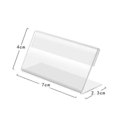 10 PCS Mini Clear Acrylic Sign Display Stand Label Holder, Label Holder