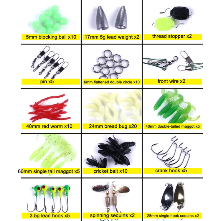 HENGJIA Sea Bass Fake Soft Bait Fishing Gear Accessories Freshwater Bait, 110 PCS / Box