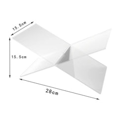 X-shaped Acrylic Bookshelf Transparent Book Sheet Music Display Stand, X-shaped Bookshelf