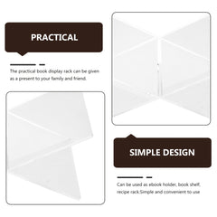 X-shaped Acrylic Bookshelf Transparent Book Sheet Music Display Stand, X-shaped Bookshelf