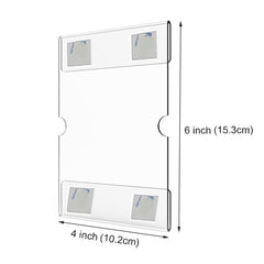 2 PCS 4x6 Inch Wall Mounted Acrylic Signage Bracket Wall Photo Frame, Wall Photo Frame