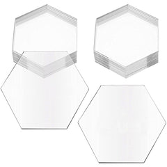 10 PCS Clear Hexagon Acrylic Seat Card Guest Business Card Logo Decoration DIY Board, DIY Board