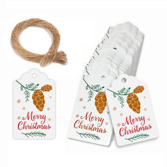 100pcs / Pack Christmas Kraft Paper Tag Gift Wrap Card Set, L-27, L-28, L-29, L-30, L-31, L-32, L-33, L-34