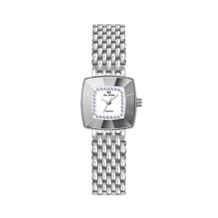 BS Bee Sister  FA1197  Square Dial Stainless Steel Strap Ladies Simple Watch, Silver, Gold