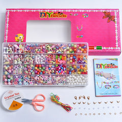 32 Grid  Acrylic Beaded Kids DIY Necklace Bracelet Toys, Without Box, With Color Box