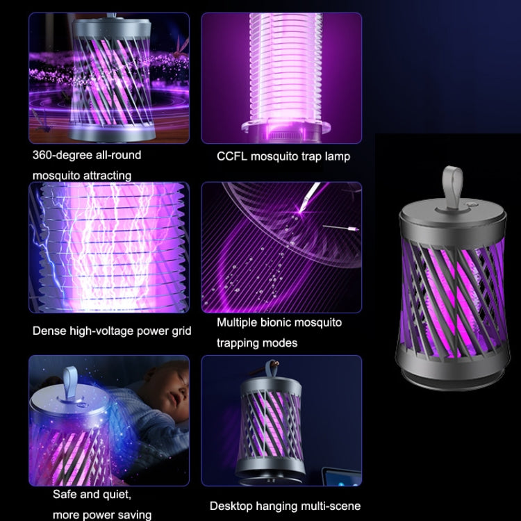 C16 Silent Electric Mosquito Killer Home USB Night Light, Mosquito Killer Dark Gray