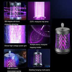 C16 Silent Electric Mosquito Killer Home USB Night Light, Mosquito Killer Dark Gray