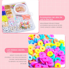 25 Grid 6mm Soft Ceramic Bead Flakes DIY Bracelet Necklace Making Materials, 25 Grid