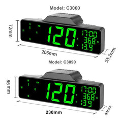 Car HUD Car Head-up Display Compass Multifunction GPS Speedometer, 9.0 Inch Screen