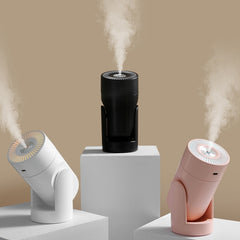 L09 USB Plug-in Rotating Colorful Night Light Humidifier, White, Pink, Black