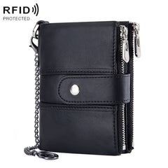 BP804 RFID Anti-Theft Wallet Multi-Function Buckle Zipper Retro Leisure Coin Purse, BP804 Red, BP804 Khaki, BP804 Blue, BP804 Black, BP804 Brown