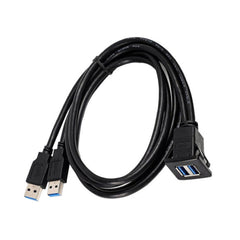 RF-56 Dual-port USB3.0 Waterproof Cable Car Dashboard Audio Extension Line, Cable Length: 1m, Dashboard Audio Extension Line