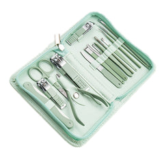 Stainless Steel Nail Clipper Nail Art Tool Set, Color:, 22 PCS/Set (Green), 16 PCS/Set (Green), 12 PCS/Set (Green), 10 PCS/Set (Green), 7 PCS/Set (Green), 26 PCS/Set (Blue), 18 PCS/Set (Blue), 9 PCS/Set (Blue)