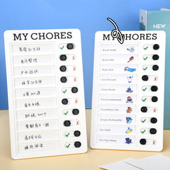 Wall Hanging Checklist Memo Boards Adjustable Checklist Board,Style: Blank Paper Card, My Chores, Without Logo, Blank Paper Card