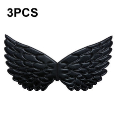 3 PCS Children Prom Dress Up Wings Elf Colorful Wings Party Costume Props, 3 PCS Light Rainbow, 3 PCS Deep Rainbow, 3 PCS Gold, 3 PCS Black, 3 PCS Red, 3 PCS Silver, 3 PCS White, 3 PCS Deep Purple, 3 PCS Fantasy Rainbow, 3 PCS Fantasy White