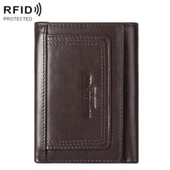 HUMERPAUL BP992 RFID Anti-Magnetic Multi-Card Position Zipper Coin Purse Leather Men Wallet, BP992 Black, BP992 Dark Brown, BP992 Brown