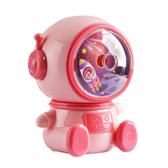 Cartoon Hand-cranked Automatic Pencil Sharpener, Style:, Astronaut (Dark Blue), Astronaut (Light Blue), Astronaut (Pink), Little Rocket (Sky Blue), Little Rocket (Deep Sea Blue), Little Dinosaur (Dark Blue), Little Dinosaur (Lauret Green)
