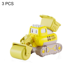 3 PCS 7799 Pressing Inertia Forward Cartoon Children Toy Car, Red, Blue, Green, Yellow