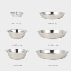 CLS Portable Stainless Steel Dinner Plate Outdoor Camping Cutlery, 22 PCS / Set