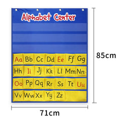Alphabet Card Early Teaching Hanging Bag Letter Pocket, Alphabet Card
