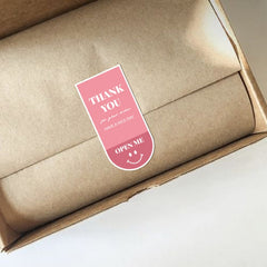 5 Bags 10 Sheets/Bag Cute Emoticon Rectangle Sticker Gift Box Sealing Sticker, Rectangle Sticker