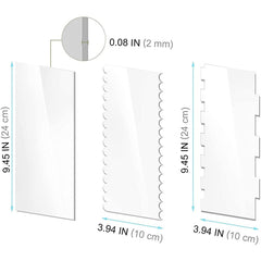 6 In 1 Clear Acrylic Cake Scraper Smoothing Tool Set, 6 In 1