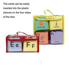 Recognize Color Alphabet Graphic Cards Dice Card, Dice Card