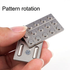 FS01 Stainless Steel Metal Magnetic Push Card Decompression Toy Fingertip Gyro, A Model