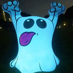 Halloween Bar Haunted House Shopping Mall Inflatable Decoration, 16 Inch Not Glowing Eyeball, 16 Inch Glowing Pumpkin, 16 Inch Glowing Eyeball, 55cm Glowing Skull, 72CM glowing Ghost