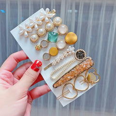 Alloy Colorful Hairpin Headgear Pearl Rhinestone Clip Set, 8PCS/Set Heavy Work, 8PCS/Set Cherry, 8PCS/Set Pink Cherry, 8PCS/Set Starfish, 7PCS/Set Mermaid, 4PCS/Set Light Blue, 6PCS/Set Purple, 7PCS/Set Diamond Hand, 7PCS/Set Gradient Green            ...