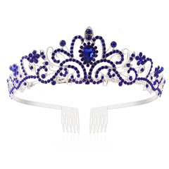 G2888 Crystal Diamond Wedding Party Braided Hair Crown Show Headband, Golden AB, Royal Blue, Champagne, Silver Black, Black, Silver-Red Diamond, Gold-Red Diamond